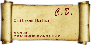 Czitrom Dalma névjegykártya